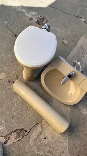Jogo de sanitário vaso, pia e coluna completo