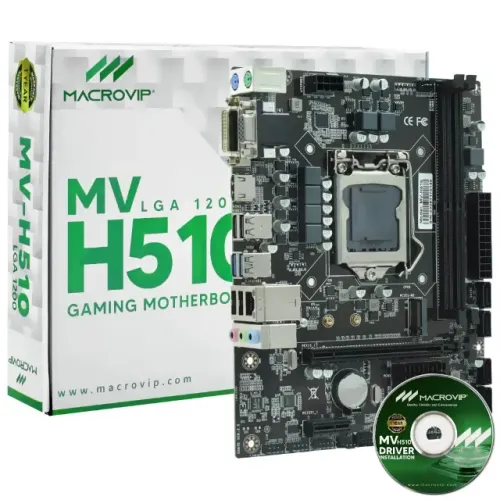Placa Mãe LGA1200 Makrovip MV-H510 DDR4, Nvme,Vga,Hdmi - Novo c/garantia - Nexo Store