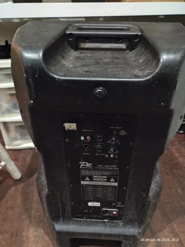 Caixa Ativa Profissional PZ Proaudio YAC-15A-DSP 500W RMS (Com Defeito)
