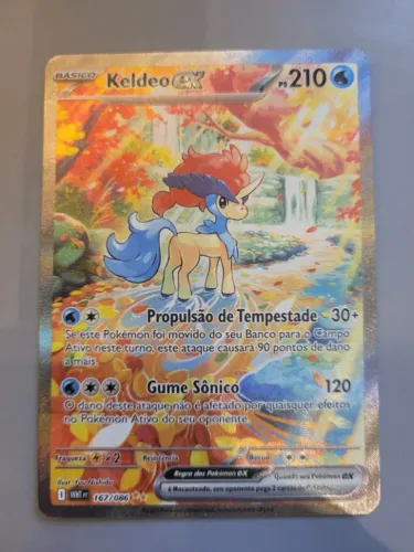 Keldeo ex (167/086) Carta Pokémon rara da coleção Fogo Branco