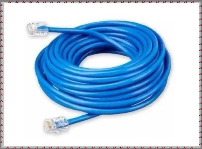 Cabo de rede utp de 15 metros cat 5e cor azul - interior e exterior