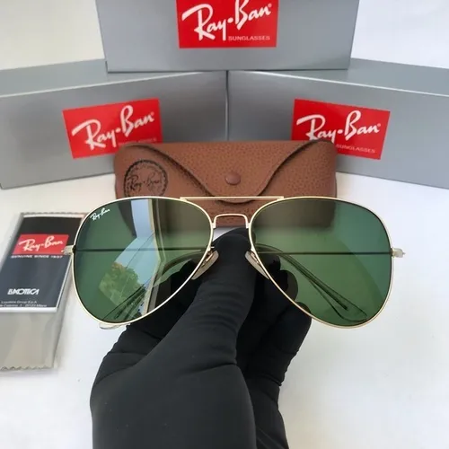 Óculos de sol Ray ban aviador clássico G15 lentes de cristal Safira Novo
