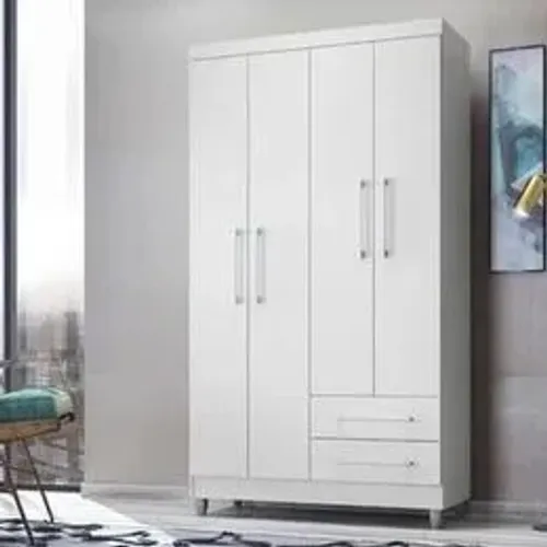 Promocao Guarda Roupa 4 portas branco padrao