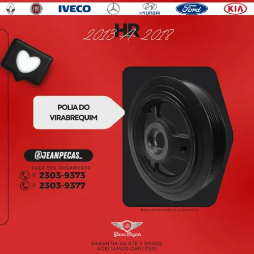 polia do virabrequim - hyundai hr
