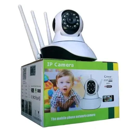 Câmera de segurança Ip Sem Fio 360° 3 Antenas Hd Wifi Visão Noturna Alarme