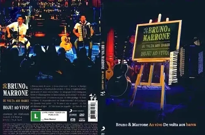 Dvd Bruno & Marrone Volta Aos Bares Ao Vivo 2009 e Blu-ray Fernando E Sorocaba - Acústico