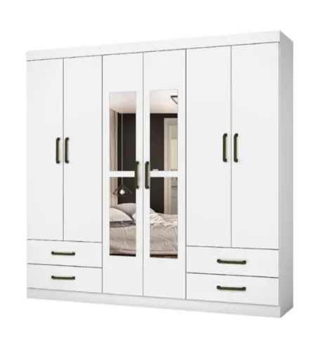 guiarda roupa 6 portas com espelho Herc