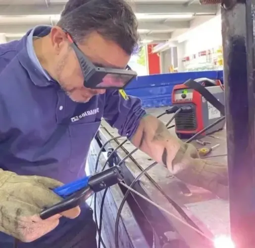  * máscara de solda Solar com carregamento solar 