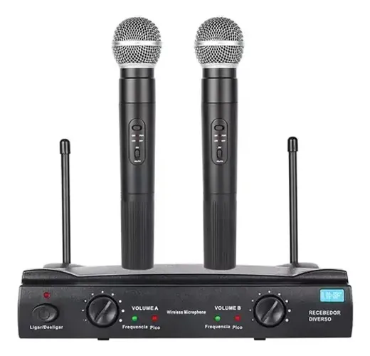 Microfone Duplo Profissional Canto/Igreja/Palestras