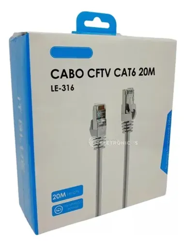 Cabo De Rede Ethernet Lan Rj45 Cat6 5, 10 ou 20 Metros