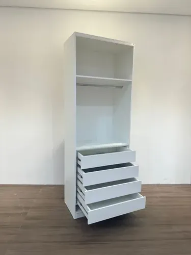 Cabideiro c/ 4 gavetas e maleiro MDF- Closet
