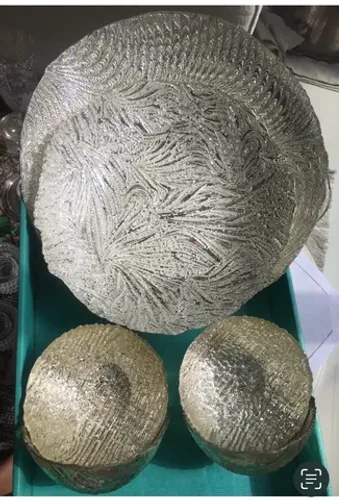 4 Travessas Importadas folhada a Prata