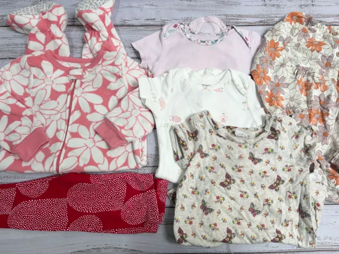 Lote enxoval carters gap 12 meses menina