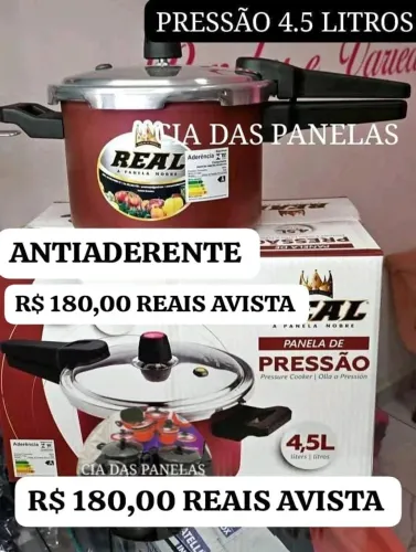 Panela de Pressão 4,5L Real Antiaderente