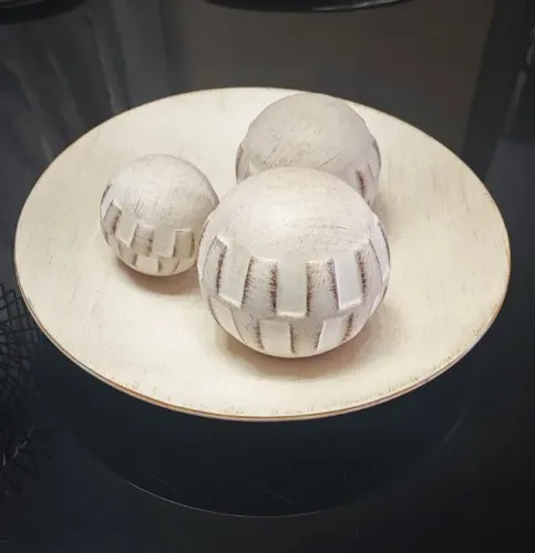 Centro de mesa em cerâmica off white