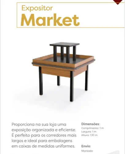 Expositor em madeira