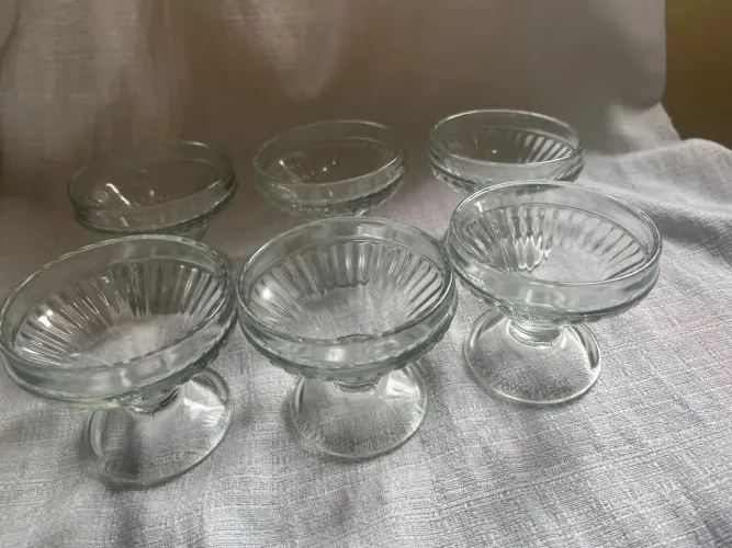 Taças de Vidro para Sobremesa - Conjunto com 6 Unidades