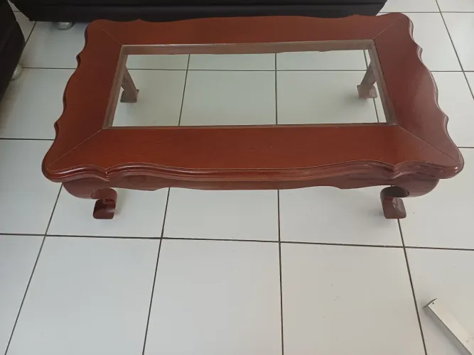 Mesa de Centro Mogno com Vidro