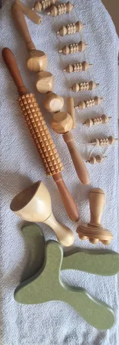 Kit maderoterapia massageador corporal + kit pantalas por R$150,00