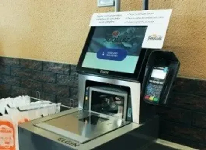 pra vender hoje Terminal self checkout com balança integrada