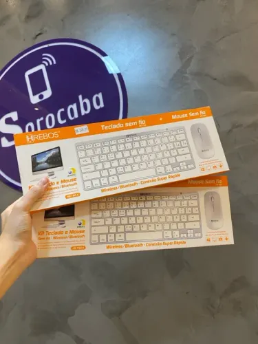 Kit Teclado e Mouse Sem Fio HREBOS - Wireless/Bluetooth