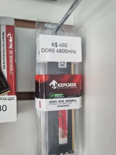 Memória ddr5 8gb 4800mhz