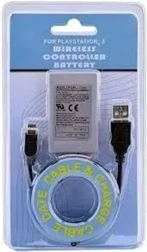 Kit Bateria - Controle ps3 e Ps4 + Cabo Usb + bateria