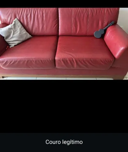 Sofa couro legítimo 