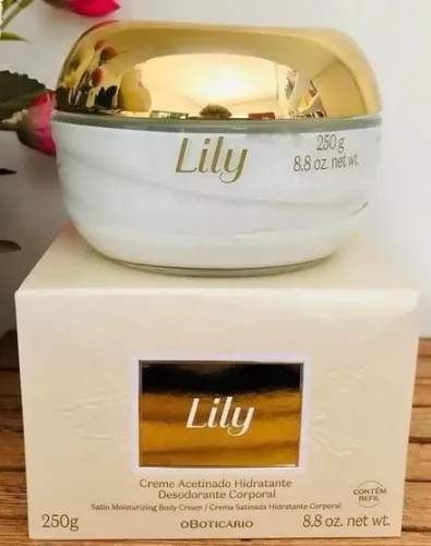 Creme Acetinado Hidratante Desodorante Corporal Lily 250g
