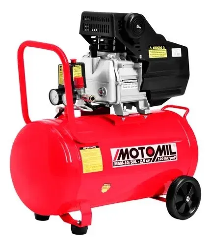 COMPRESSOR 50LITROS 2,5CV 120PSI 10PES MOTOMIL