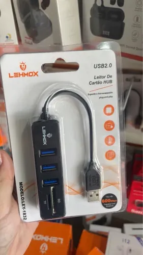 Leitor de Cartão USB com 4 Portas - Lehmox