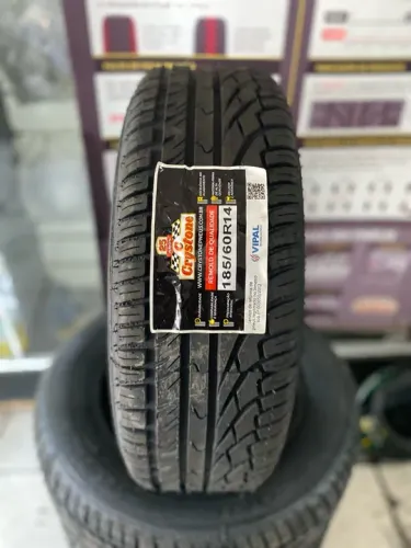 Pneu Remold 185/60/14 marca Crystone (instalação grátis)