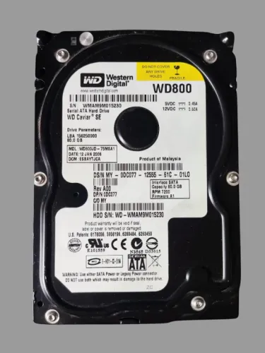 Disco Rígido Interno Western Digital Desktop Caviar Se Wd800jd-75msa1 80gb