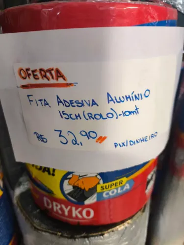 Fita multiuso Aluminizada 15cm R$32,90 ROLO