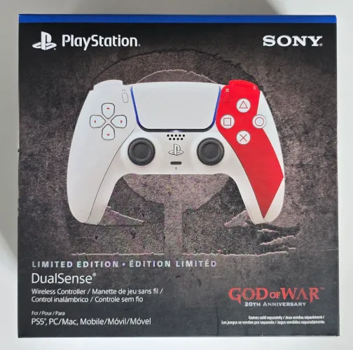 Controle Dualsense PS5 Edição Especial God of war 20 anos 
