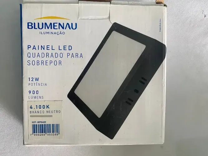 kIT 3 Paineis LED quadrado para sobrepor 12W Bivolt NOVO