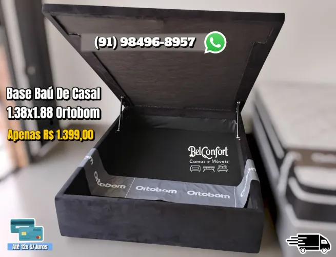 BASE BAÚ CASAL ORTOBOM 1.38x1.88