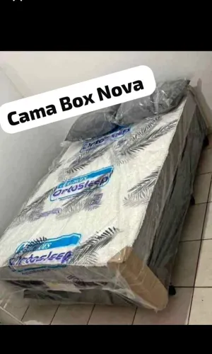 Cama box casal (novo) brinde 