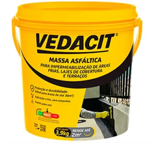 Impermeabilizante Vedacit Massa Asfáltica Frioasfalto 3,9 Kilos