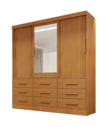 Guarda Roupa Portas de Correr com Espelho FRETE E MONTAGEM GRÁTIS