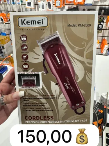 Máquina de cortar cabelo kemei kit 