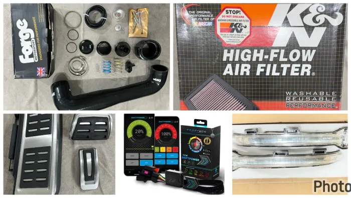 Vw Mk7 - shiftpower, kit valvula alivio, filtro K&N,  pedaleira esportiva e pisca led