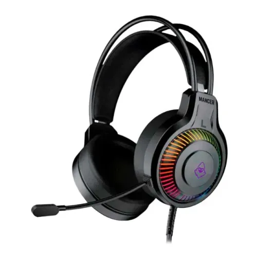 Headset Gamer Mancer Twilight S, Rainbow, Drivers 40mm, Preto, Novo, Lacrado