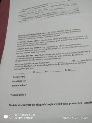Faço contrato para locação residencial