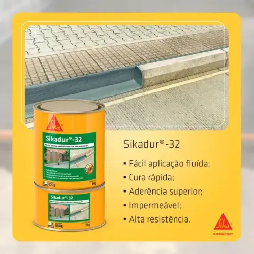 Adesivo Estrutural Sikadur 32 Cola Ferro Concreto Metal 1kg - Parcelamento em até 10x