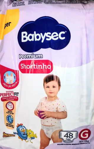 Babysec shortinho G 48 fraldas e Hipopó M 72 fraldas