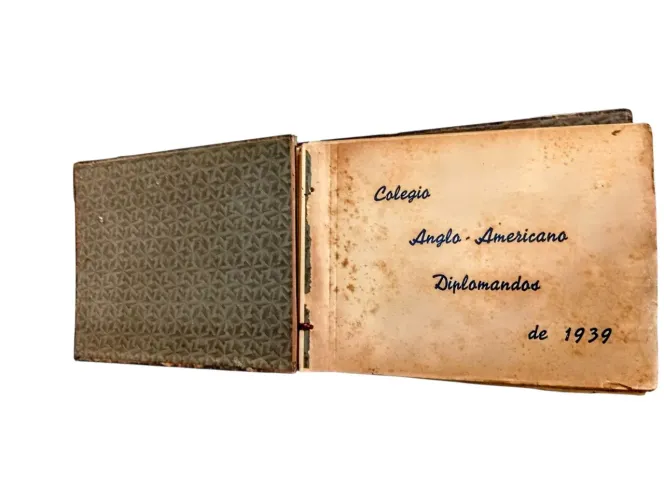 Raro álbum de formatura Colégio Anglo-Americano 1939 elite brasileira,diplomatas.