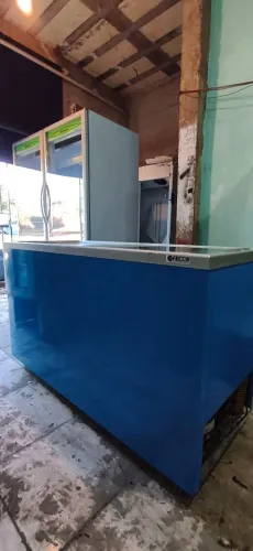 Freezer horizontal fricon tampa de vidro 127v 500 litros
