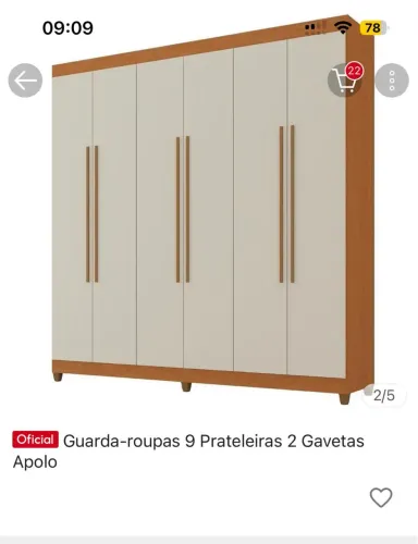 Guarda roupa casal 6 portas