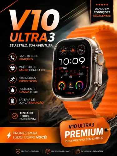 RELÓGIO SMART WATCH V10 ULTRA3 